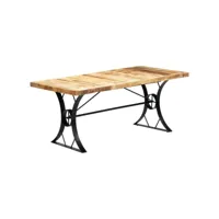 table de salle à manger 180x90x76 cm bois de manguier massif