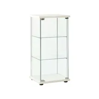 armoire de rangement verre trempé blanc