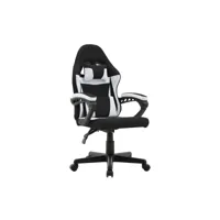 fauteuil de bureau en tissu noir et blanc ghost
