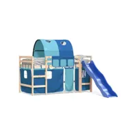 lit adulte lit mezzanine single pour enfants et tunnel bleu 90x190 cm bois pin massif chambre12472 - contemporain 3207055-vd-confoma-lit-m02-7377