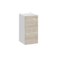 cuisineandcie - meuble haut de cuisine eco noyer blanchi 1 porte l 30 cm