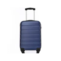 valise petite taille cabine 56 cm,bagages à main, 4 roues rigide-abs,marine