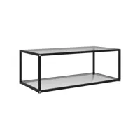 table basse table de salon  bout de canapé transparent 100x50x35 cm verre trempé meuble pro frco13423