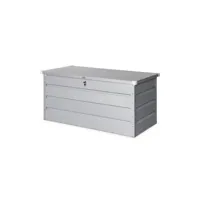 coffre de jardin en métal - detroit- 385l gris aluminium