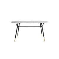 table salon en crystal blanc, 160x90x76 cm