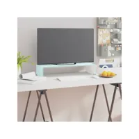 meuble tv  banc tv armoire tv de moniteur 60 x 25 x 11 cm verre blanc meuble pro frco98313