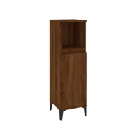 armoire de bain, meuble de salle de bain, meuble de rangement chêne marron 30x30x100 cm bois d'ingénierie jax27068 meuble pro