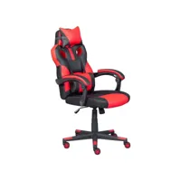 shadow - fauteuil de bureau simili rouge et noir avec tissu