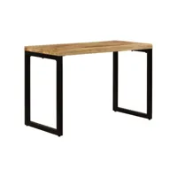 table de salle à manger 115x55x76 cm bois de manguier et acier