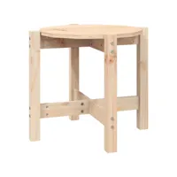 table de salon ø 52,5x45 cm bois massif de pin