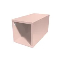 cube de rangement bois 25x50 cm 25x50 rose pastel cube25-rp