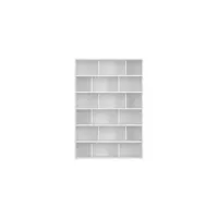 bibliothèque scandinave blanc mat l140 cm epure