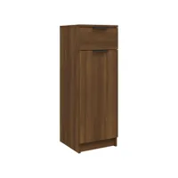 armoire de bain, meuble de salle de bain, meuble de rangement chêne marron 32x34x90 cm bois d'ingénierie jax94604 meuble pro