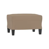 repose-pied, tabouret pouf, tabouret bas pour salon ou chambre cappuccino 60x50x41 cm similicuir lqf47444 meuble pro