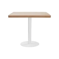 table cuisine - table de bistro marron clair 80x80 cm mdf