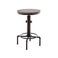 table haute table de bar style industriel hauteur réglable bronze vieilli tab10016