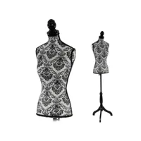 buste de couture mannequin femme déco vitrine noir et blanc dec04006