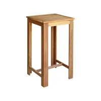 table de bar table haute  table de cuisine bois d'acacia solide 60 x 60 x 105 cm meuble pro frco21114