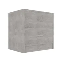 table de chevet gris béton 40 x 30 x 40 cm aggloméré