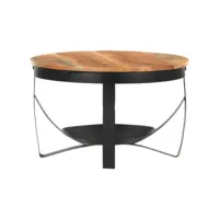 table de salon ø68x43 cm bois d'acacia solide