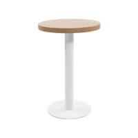 table de bistro table de jardin  table de bar marron clair 50 cm mdf meuble pro frco20520