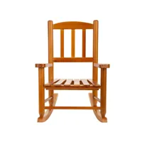 chaise à bascule, rocking chair enfant en bois coloris miel - longueur 38 x profondeur 47 x hauteur 49,5 cm