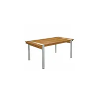table de repas rectangulaire 220 cm bois-acier - raivavae : longueur 220 cm - l 220 x l 100 x h 74 - neuf