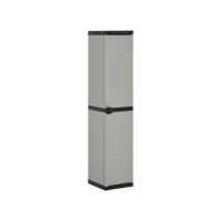 armoire de rangement de jardin 3 étagères gris/noir 34x40x168cm