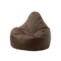 icon pouf fauteuil en cuir valencia, pouf géant de salon, xxl pouf pour adultes - fabriqué en europe