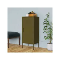armoire de rangement vert olive 42,5x35x101,5 cm acier 2