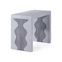 table console extensible ariel xl laquée gris & chêne gris