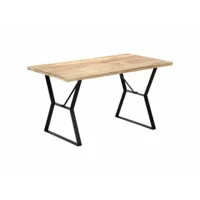table de salon salle à manger design 140x80x76 cm bois de manguier massif helloshop26 0902151