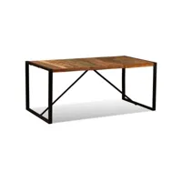 table de salon salle à manger design bois de récupération massif 180 cm helloshop26 0902184