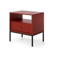 table basse chevet bordeaux 54x39cm design moderne de haute qualité modèle mono