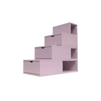 escalier cube de rangement hauteur 100 cm  violet pastel esc100-vip