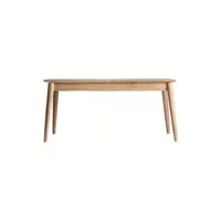 table à rallonge en bois de mindi marron, 160x80x76 cm