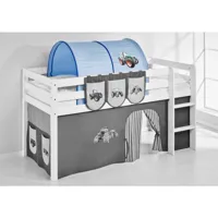 tunnel tracteur bleu - pour lit surélevé évolutif, lit surélevé ludique et lits superposés