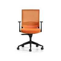 chaise de bureau noir et orange kouba