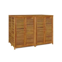 coffre boîte meuble de jardin rangement 140 x 87 x 104 cm bois massif d'acacia helloshop26 02_0013007