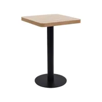 table de bistro table de jardin  table de bar marron clair 50x50 cm mdf meuble pro frco80234
