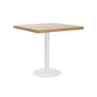 table de bistro table de jardin  table de bar marron clair 80x80 cm mdf meuble pro frco54474