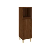 armoire de bain, meuble de salle de bain, meuble de rangement chêne marron 30x30x100 cm bois d'ingénierie jax82532 meuble pro
