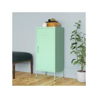 armoire de rangement vert menthe 42,5x35x101,5 cm acier