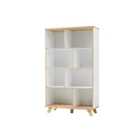 armoire de bureau blanc et bois scandinave malmo 499