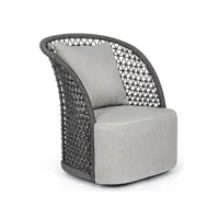 fauteuil de jardin pivotant en aluminium anthracite cam