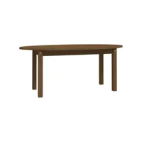 table de salon marron miel 110x55x45 cm bois massif de pin