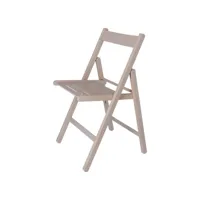 chaise bas en bois de hêtre, finition blanche, 43x47x79 cm
