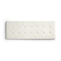 matris - tête de lit pour lit de 110 carrés en similicuir capitone 112 x 57 x 5 cm rembourrage en mousse et renfort de dossier couleur blanc eccox-matris