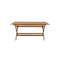 table de jardin pliante rectangulaire en bois massif l170 cm santiago