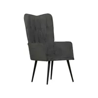 fauteuil salon - fauteuil à oreilles noir toile 55x41x97 cm - design rétro best00002687468-vd-confoma-fauteuil-m05-1460